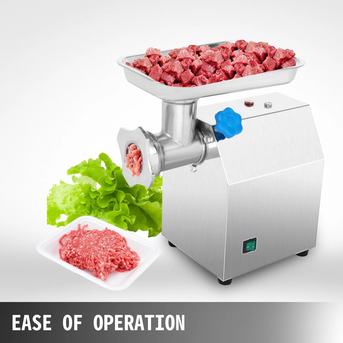 250Kg/H Electric Meat Mincer Grinder 1100W Commercial Kitchen Chopper Food Processor Sausage Maker Machine Home Appliance