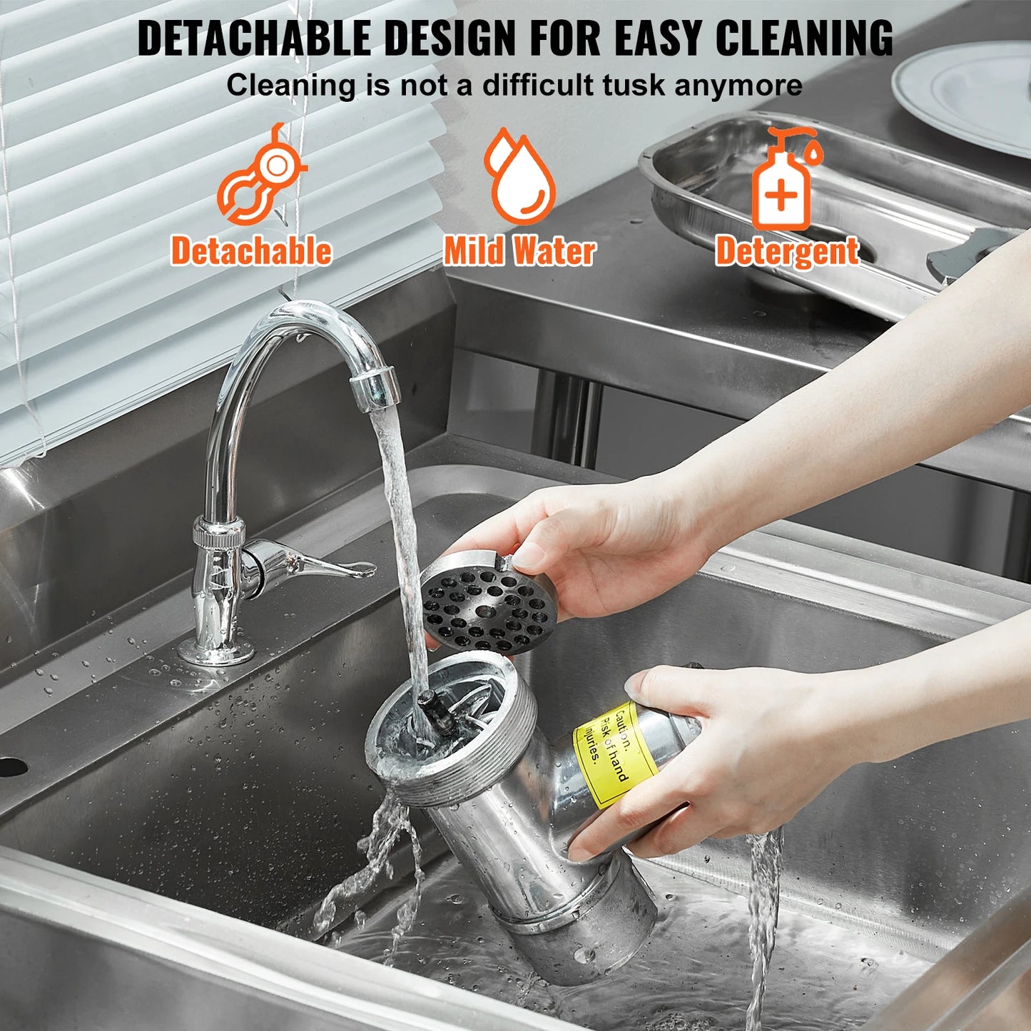 Meat Grinder Electric Meat Grinders Grinding Plate Stainless Steel Commercial for Kitchen Restaurant Butcher Store