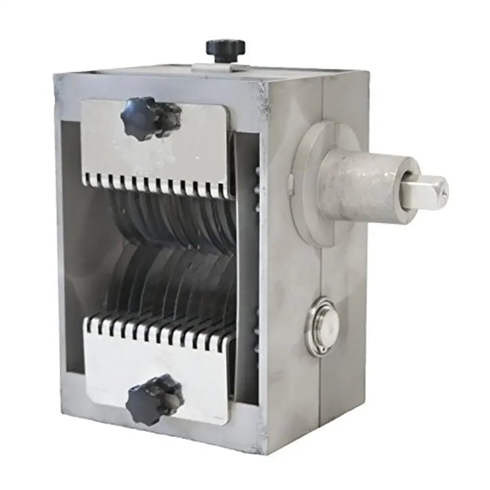 Commercial Meat Cutter Attachment Fits #12 Hub 1/4" Output Stainless Steel Dual Shafts Heavy Duty High Volume Kitchen Meat