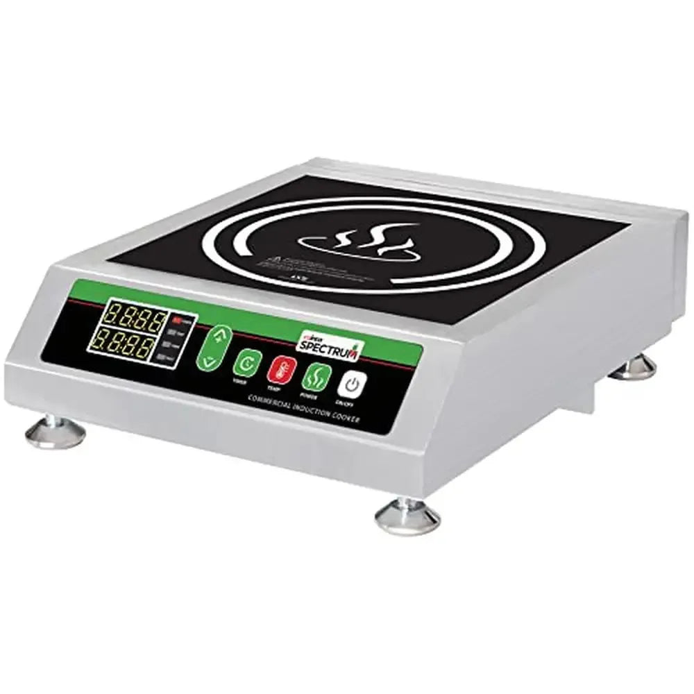 Commercial Electric Induction Cooker 1800W 1 Heating Element Stainless Steel Ceramic Glass Push Button Control Kitchen Appliance