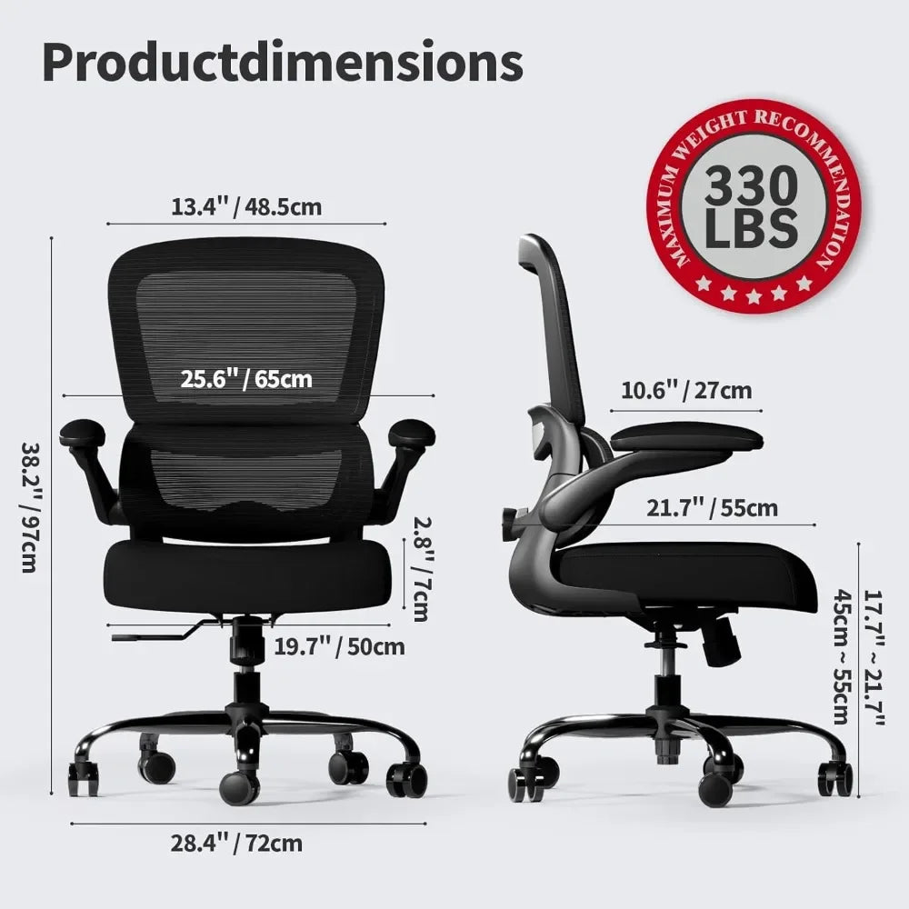 Office Chair - Ergonomic Desk Chair with Adjustable Lumbar Support, Executive Chairs for Home Office Comfortable Lumbar Support