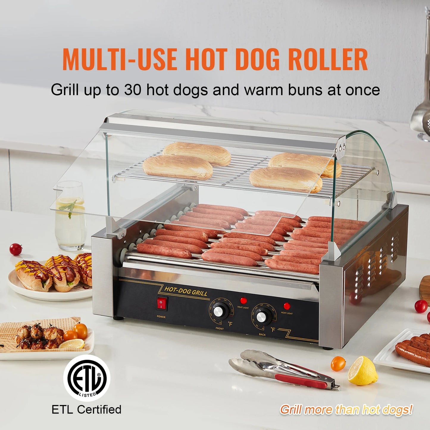 SucceBuy 5/7/11 Rods Commercial Hot Dog Roller Electric Sausage Maker Barbecue Grill Machine for Camping Party Home Appliance