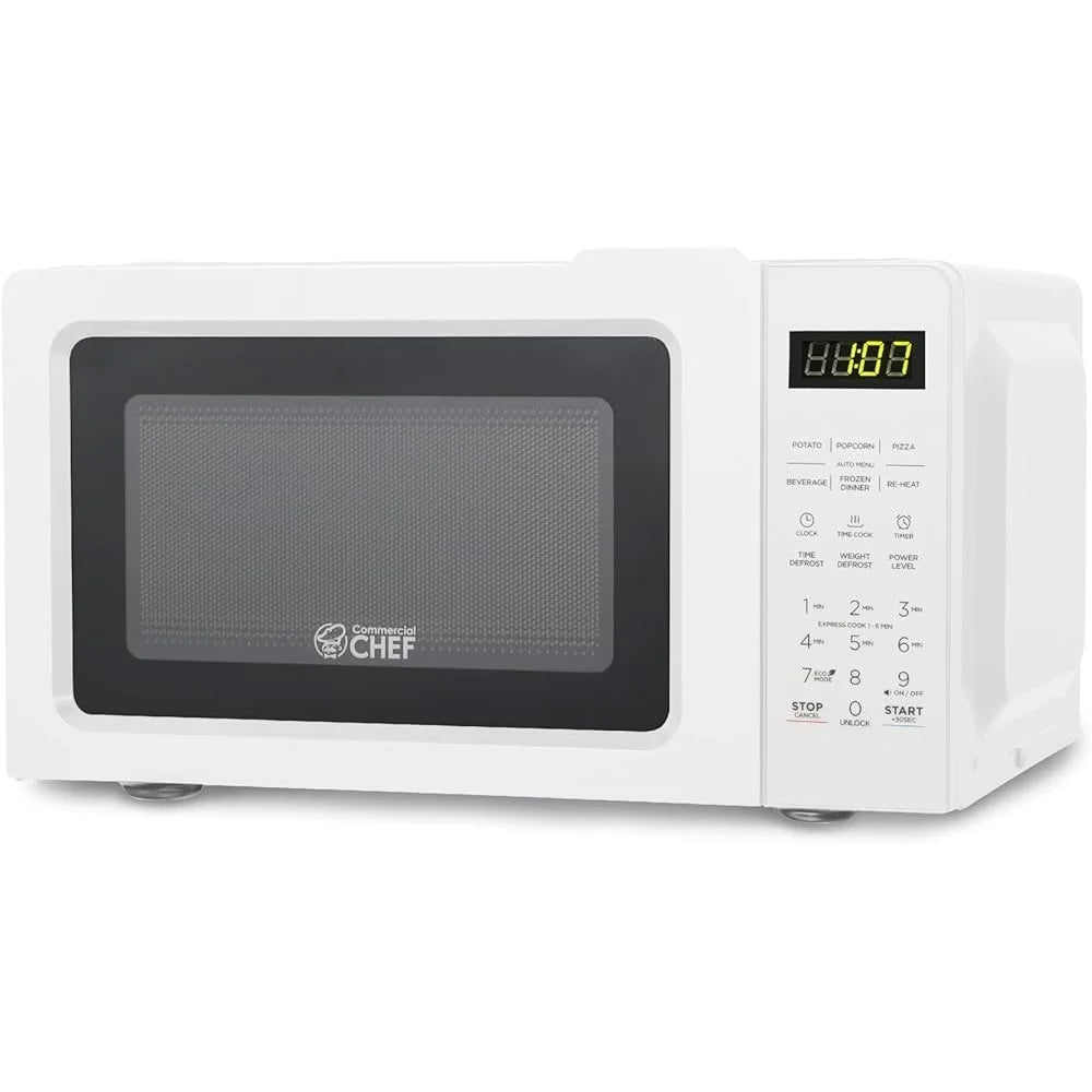Compact 700W Microwave Oven 0.7 Cu Ft 10 Power Settings Quick Cook Kitchen Countertop Appliance