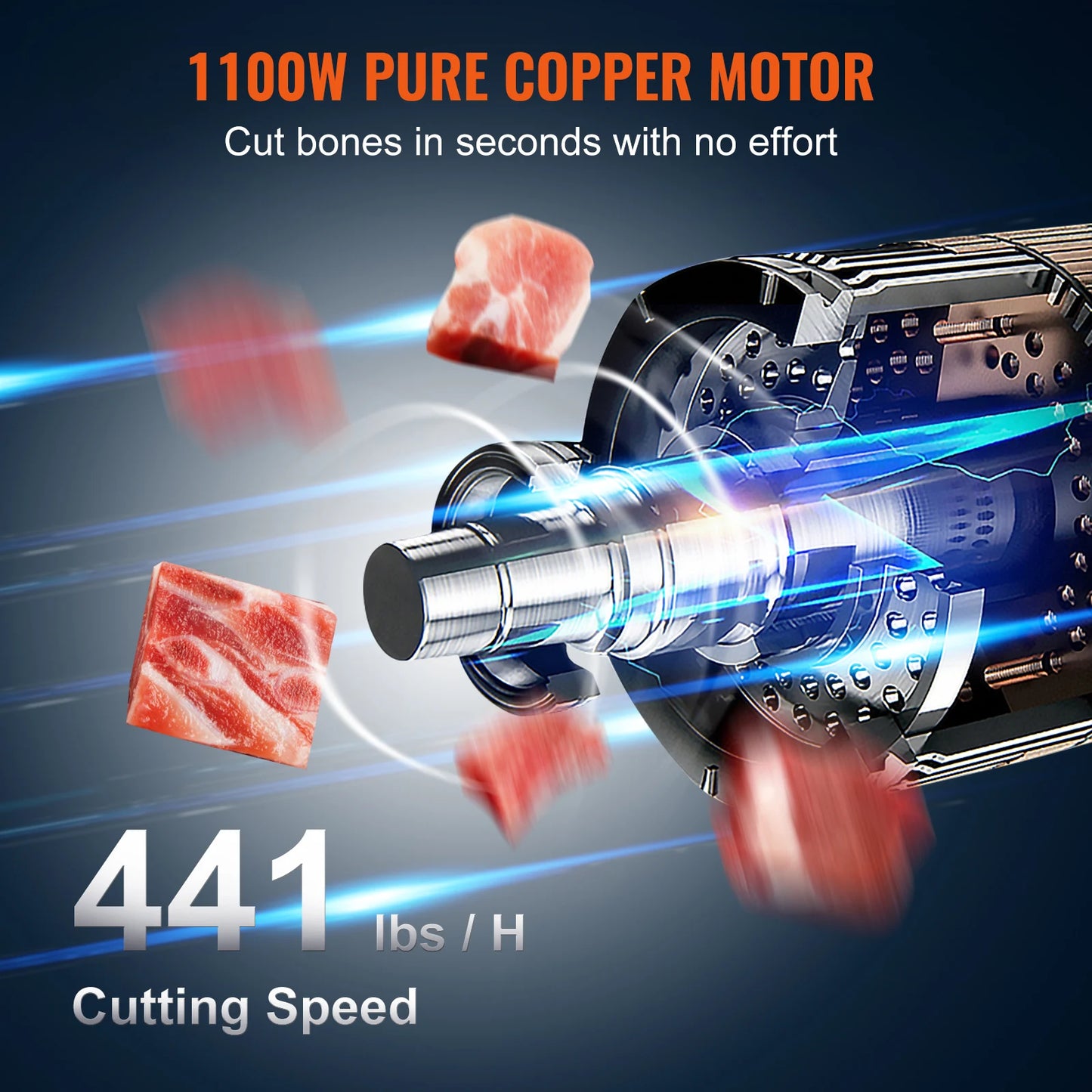 Electric Bone Cutting Sawing Machine Automatic Commercial Tabletop Stainless Steel Bandsaw Bone Cutter for Home Kitchen