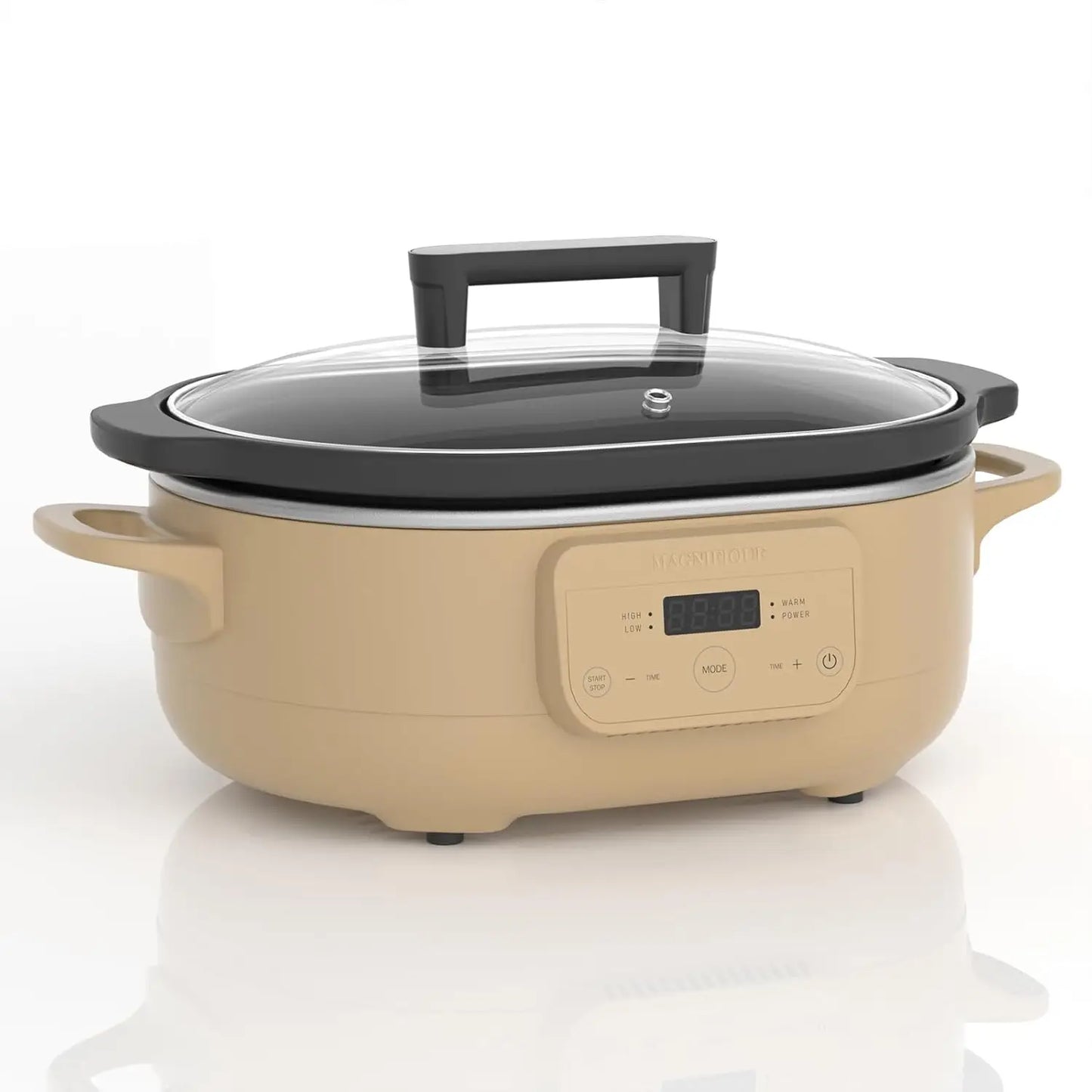 6 Quart Programmable Slow Cooker Removable Healthy Nonstick Pot - Small Kitchen Appliance for Family Dinners - Serves 6+ People